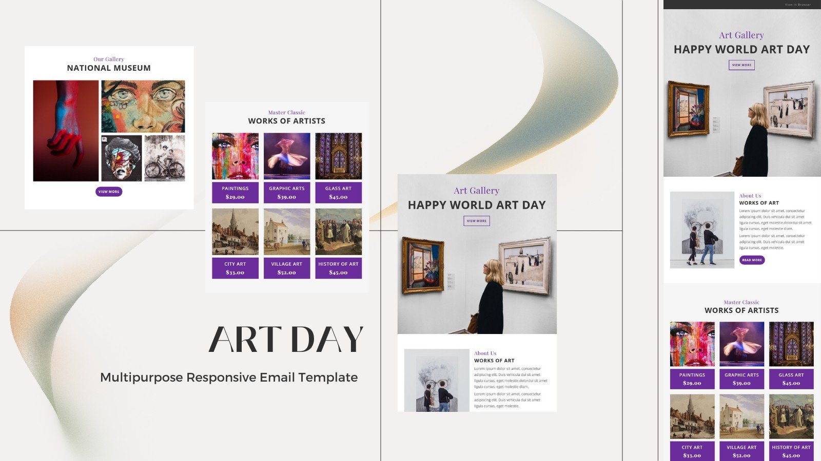 艺术日 – 响应式电子邮件模板