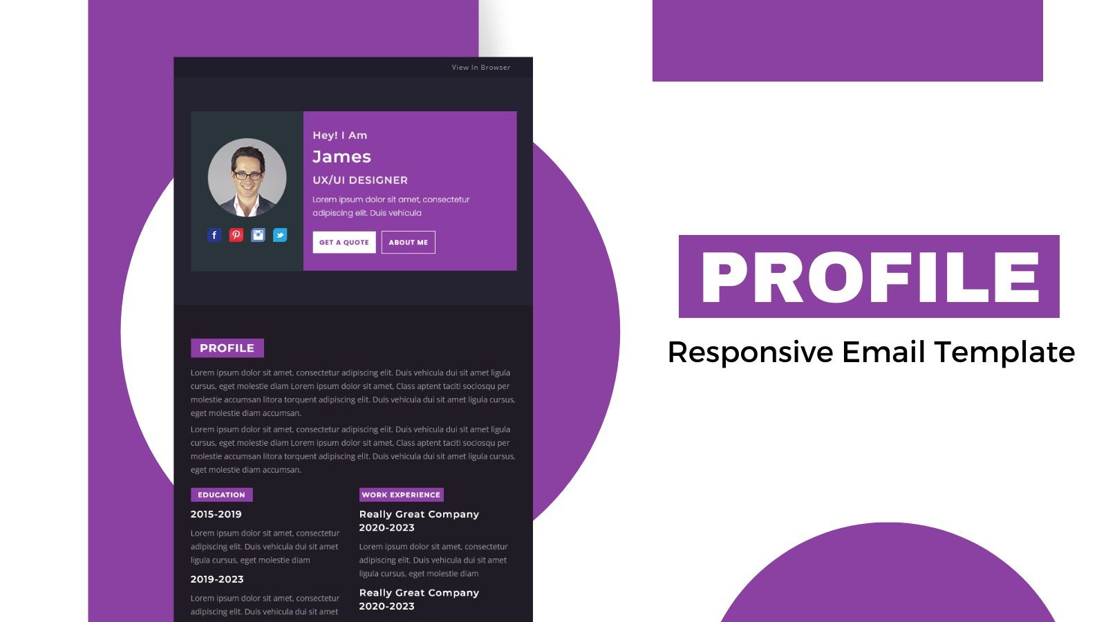 投资组合 – 响应式通讯模板