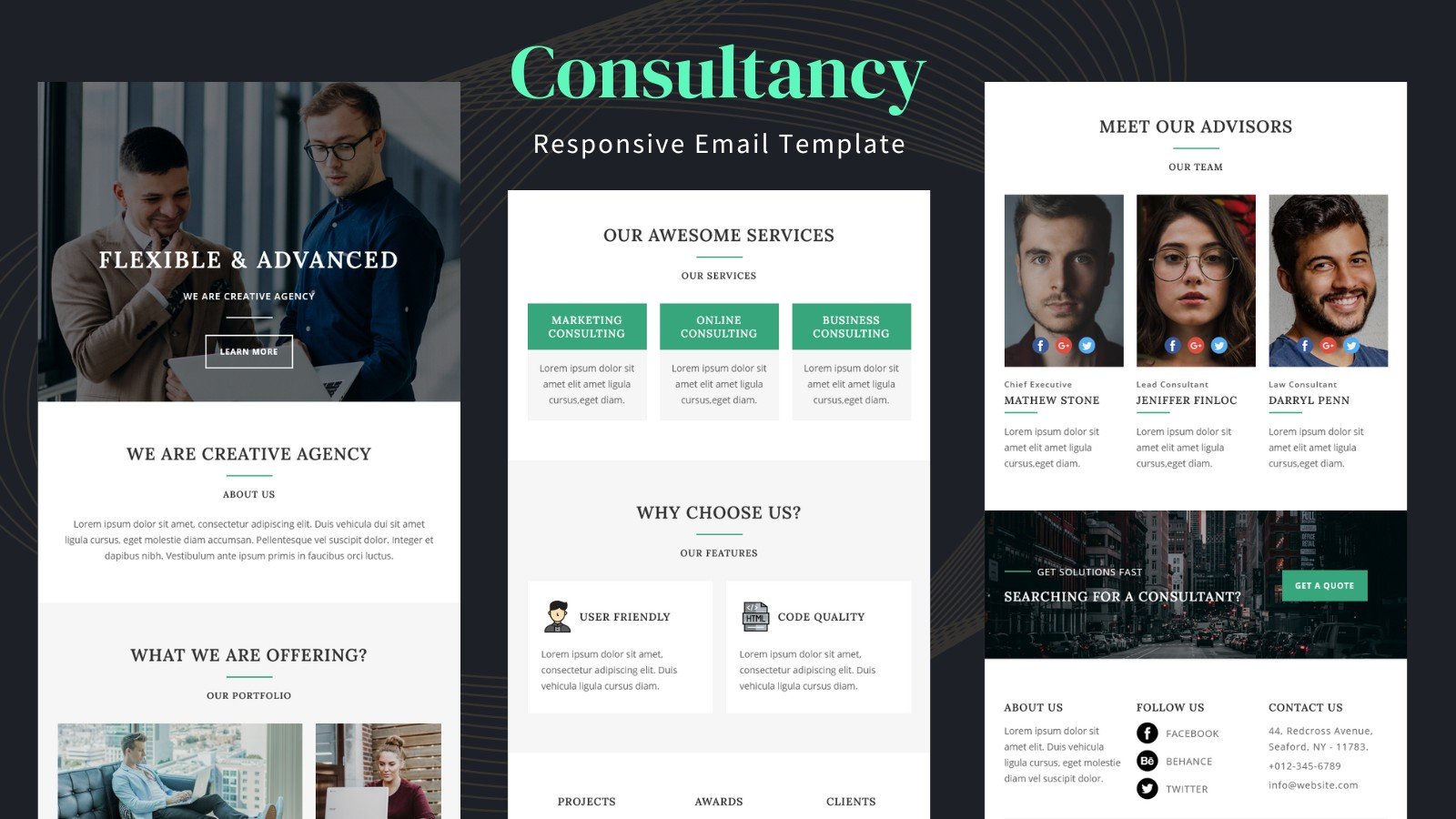 咨询 – 多用途响应式电子邮件模板