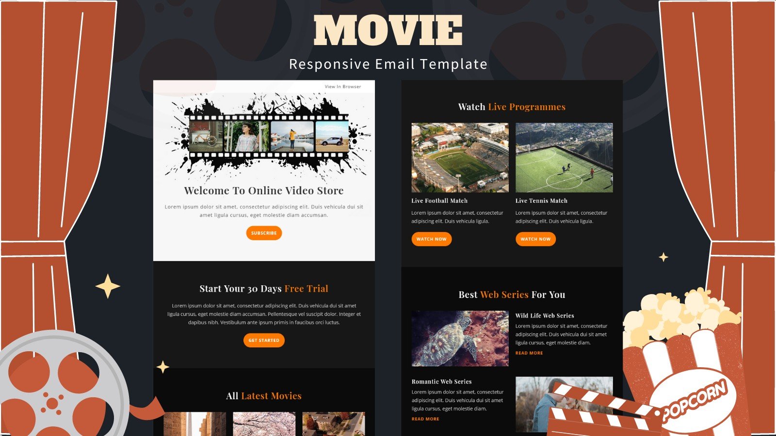 电影 – 多功能响应式电子邮件模板