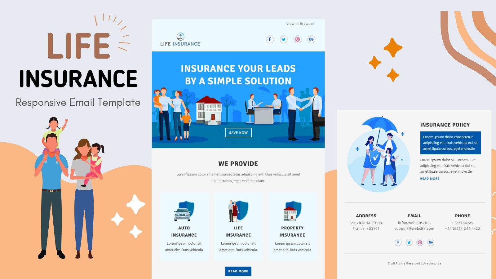 人寿保险 – 响应式电子邮件模板